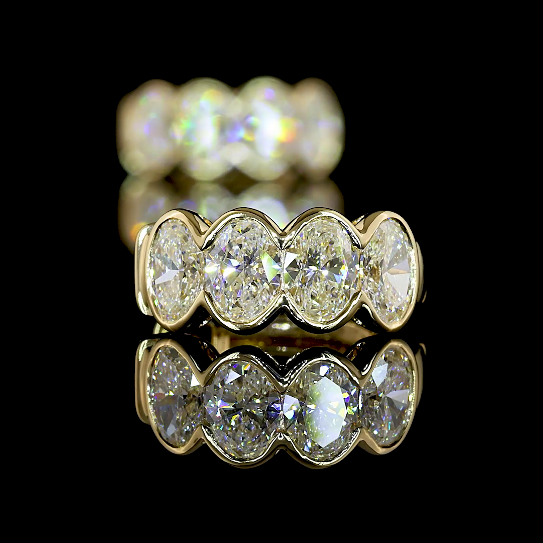 1.98 CTTW Oval Natural Diamond Huggies Earring 14.33mm (F Color and VS Clarity)