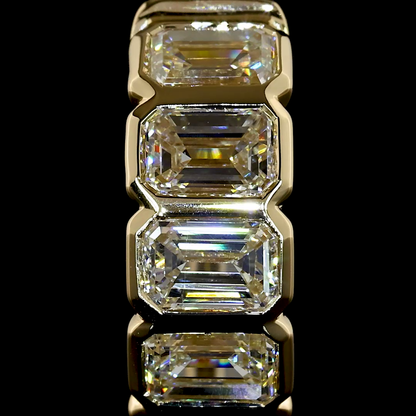2.11 CTTW Emerald Natural Diamond Huggies Earring 13.9mm (H Color and SI1 Clarity)