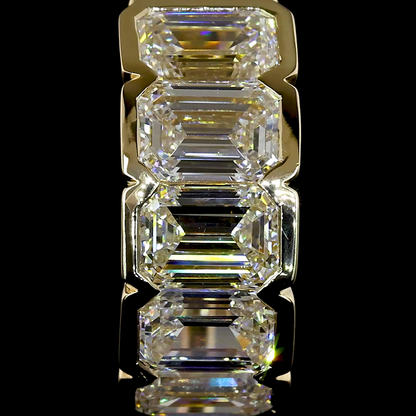 3.03 CTTW Emerald Natural Diamond Huggies Earring 14.33mm (H Color and SI Clarity)