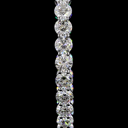 5.05 CTTW Round Lab Diamond Hoops Earring (H Color and SI Clarity)