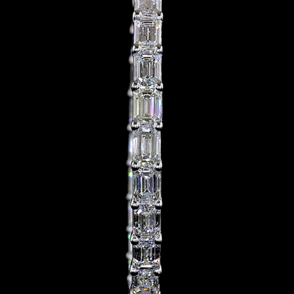 5.35 CTTW Emerald Natural Diamond Hoops Earring 35mm (H Color and SI Clarity)