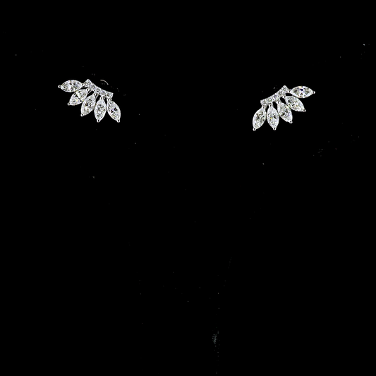 1.19 CTTW Marquise Natural Diamond Crawler Earring (H Color and SI Clarity)