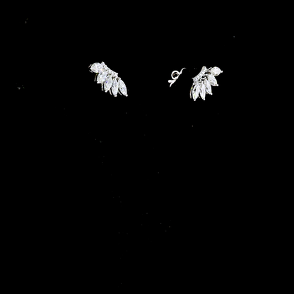 1.19 CTTW Marquise Natural Diamond Crawler Earring (H Color and SI Clarity)