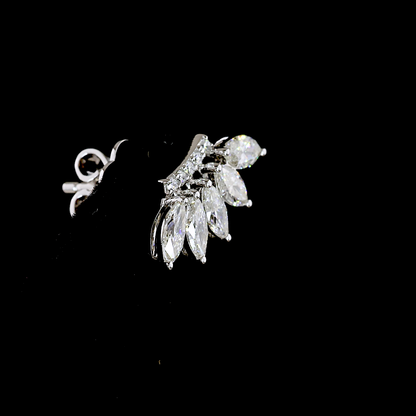 1.19 CTTW Marquise Natural Diamond Crawler Earring (H Color and SI Clarity)