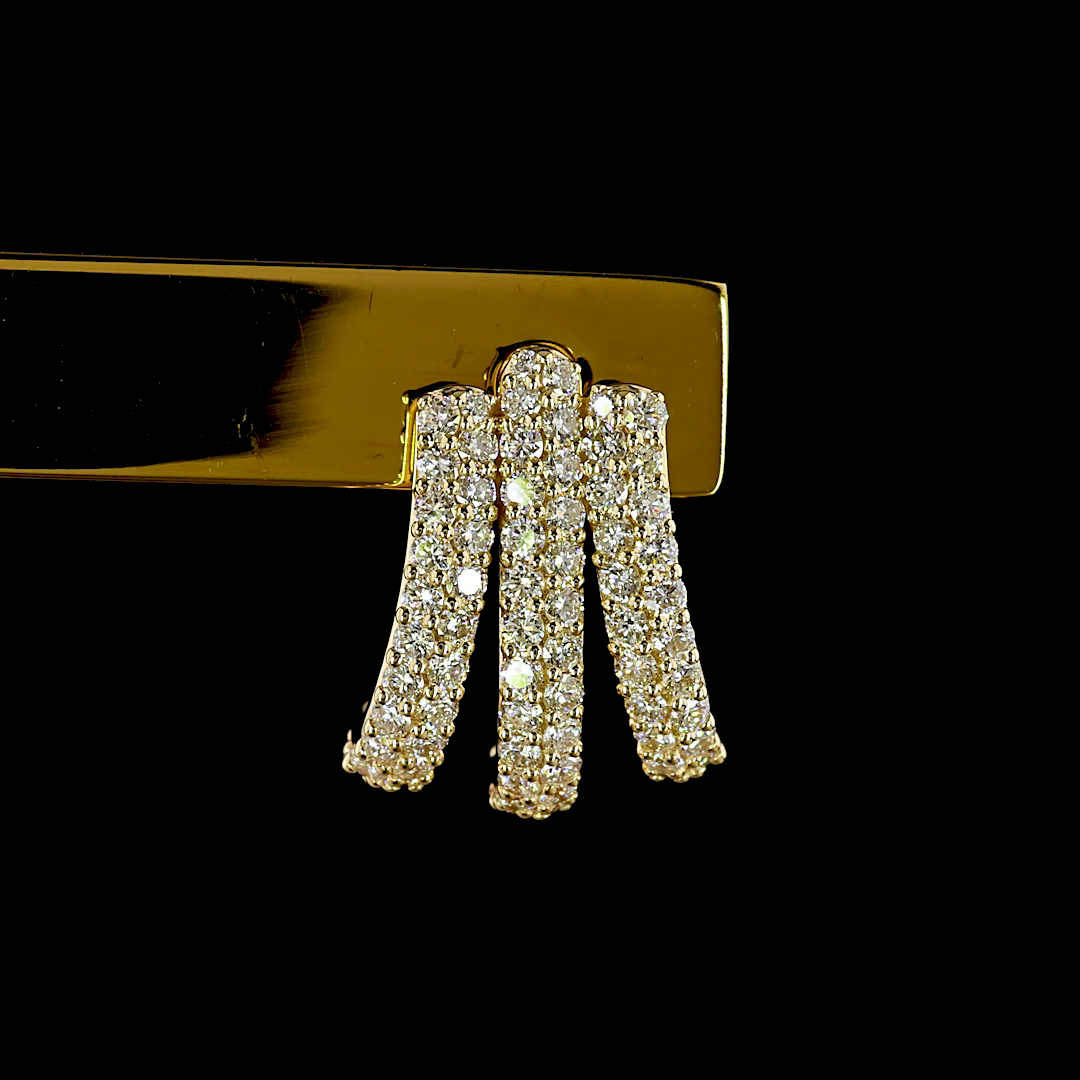 1.41 CTTW Round Natural Diamond 57 Earring Size 14.33 (G-H Color and VS-SI Clarity)