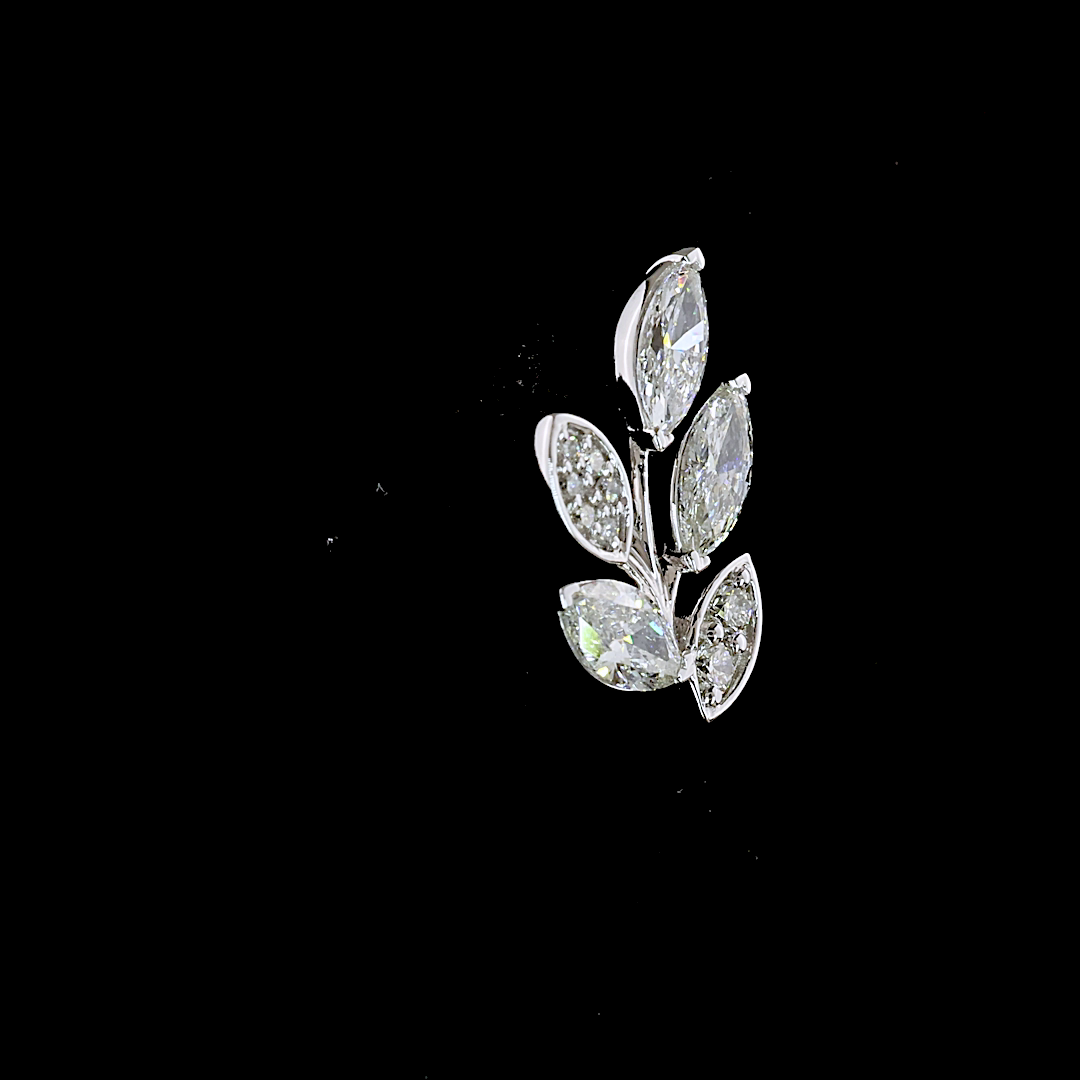 0.63 CTTW Marquise Lab Diamond Crawler Earring (F+ Color and VS+ Clarity)