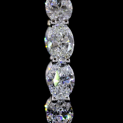 3.05 CTTW Oval Lab Grown Diamond Huggies Earring 20.62mm (E Color and VS1 Clarity)