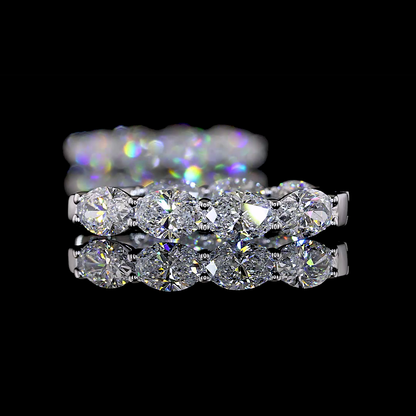 3.05 CTTW Oval Lab Grown Diamond Huggies Earring 20.62mm (E Color and VS1 Clarity)