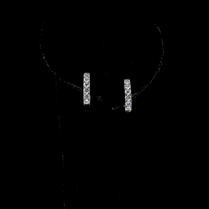 0.39 CTTW Round Lab Grown Diamond Huggies Earring 12.8mm (E Color and VS1 Clarity)