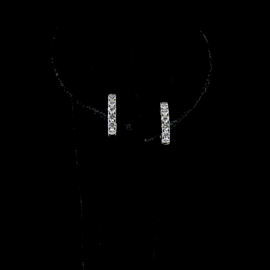 0.40 CTTW Round Lab Grown Diamond Huggies Earring 12.8mm (E Color and VS1 Clarity)