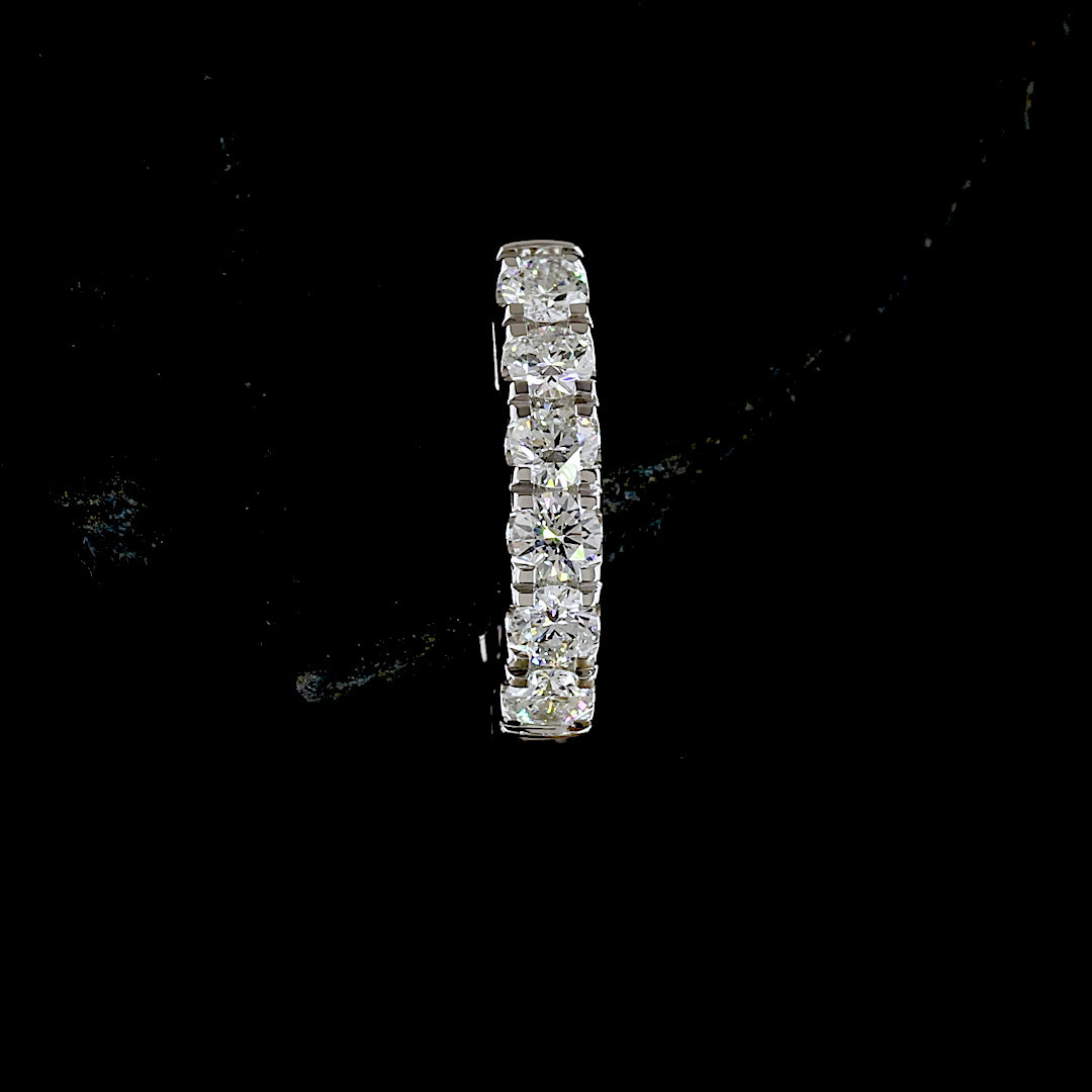 0.39 CTTW Round Lab Grown Diamond Huggies Earring 12.8mm (E Color and VS1 Clarity)
