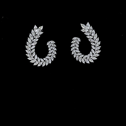 5.22 CTTW Marquise Lab Diamond Crawler Earring (E Color and VS1 Clarity)