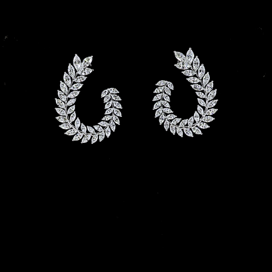5.22 CTTW Marquise Lab Diamond Crawler Earring (E Color and VS1 Clarity)