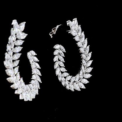 5.22 CTTW Marquise Lab Diamond Crawler Earring (E Color and VS1 Clarity)