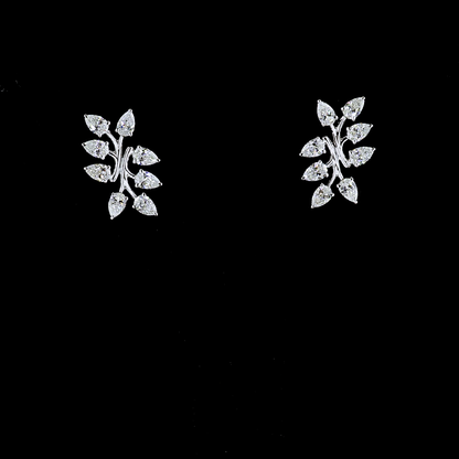 2.69 CTTW Pear Lab Grown Diamond Crawler Earring Size 22 (E Color and VS1 Clarity)
