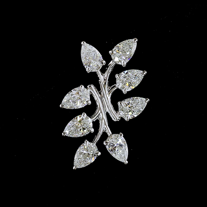 2.69 CTTW Pear Lab Grown Diamond Crawler Earring Size 22 (E Color and VS1 Clarity)