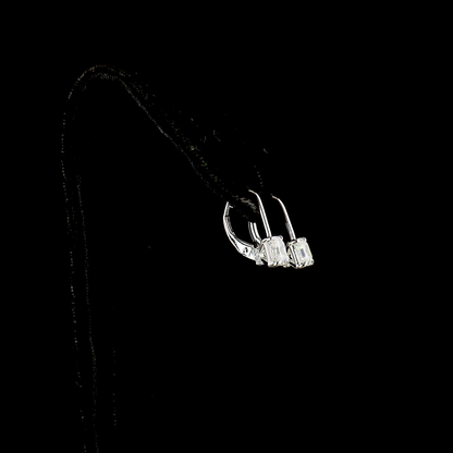 2.08 CTTW Asscher Lab Diamond Hanging Earring (E Color and VS1 Clarity)