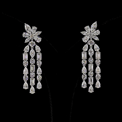 12.70 CTTW MIX Lab Grown Diamond 56 Earring Size 51.35 (E Color and VS1 Clarity)