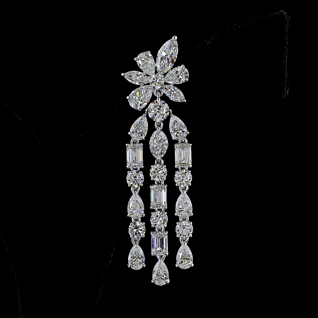 12.70 CTTW MIX Lab Grown Diamond 56 Earring Size 51.35 (E Color and VS1 Clarity)