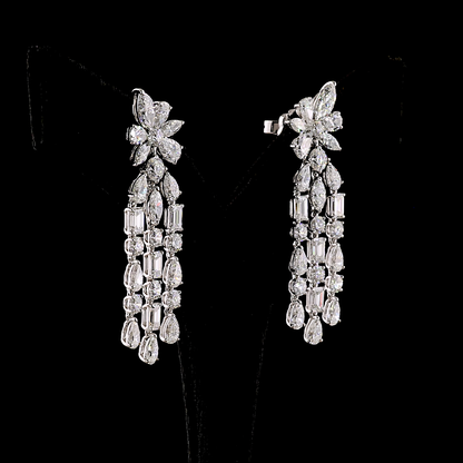 12.70 CTTW MIX Lab Grown Diamond 56 Earring Size 51.35 (E Color and VS1 Clarity)