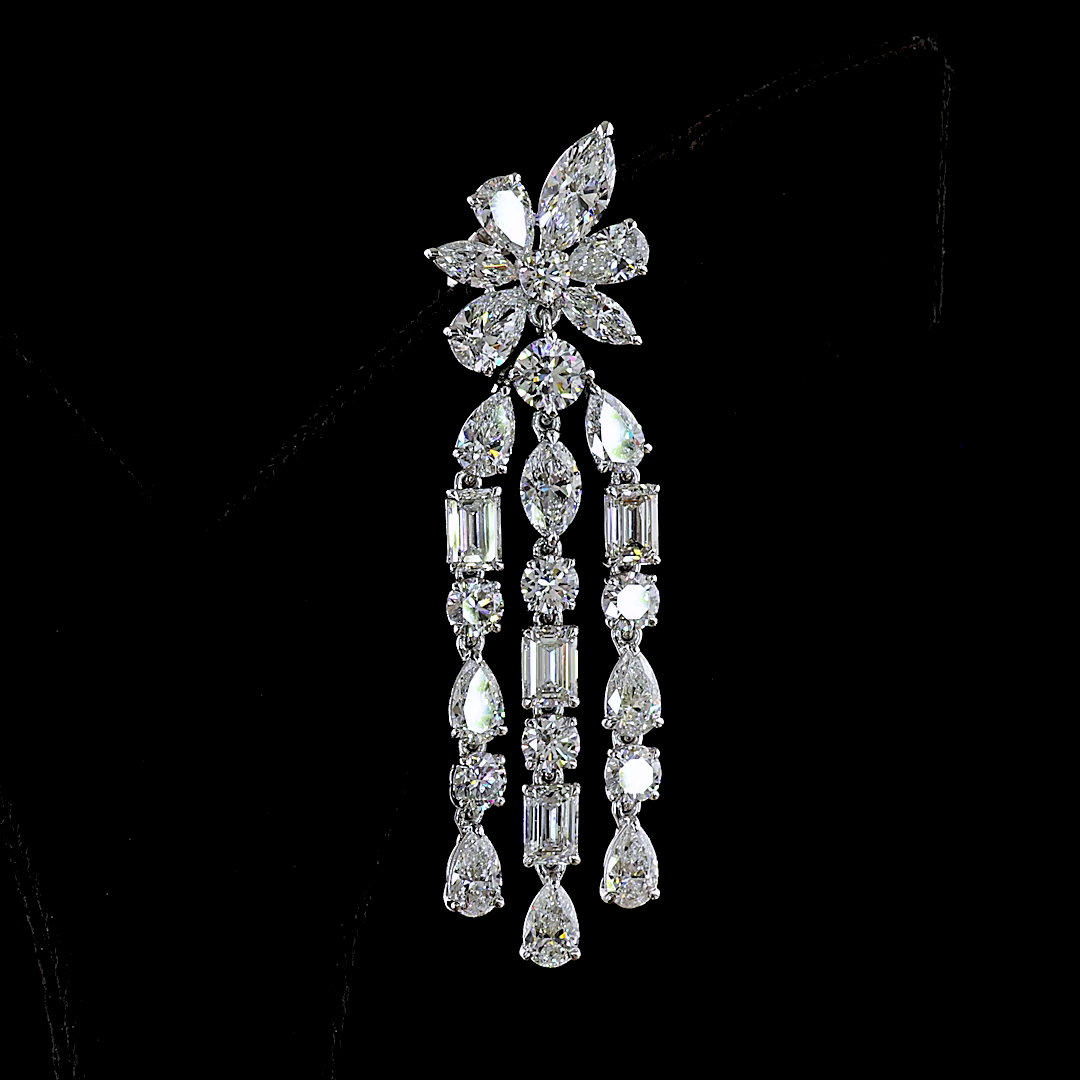 12.70 CTTW MIX Lab Grown Diamond 56 Earring Size 51.35 (E Color and VS1 Clarity)