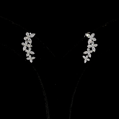 1.39 CTTW Marquise Lab Diamond Crawler Earring (E Color and VS1 Clarity)