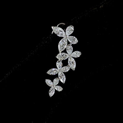 1.39 CTTW Marquise Lab Diamond Crawler Earring (E Color and VS1 Clarity)