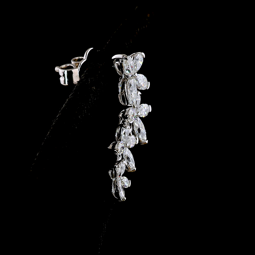 1.39 CTTW Marquise Lab Diamond Crawler Earring (E Color and VS1 Clarity)