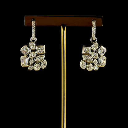 5.86 CTTW MIX Lab Diamond Hanging Earring (E Color and VS1 Clarity)