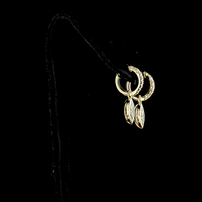 2.56 CTTW Marquise Lab Grown Diamond Hanging Earring Size 25.1