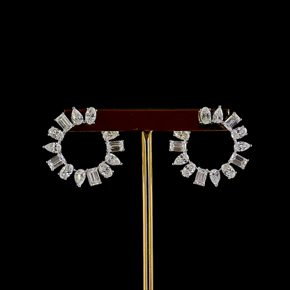 5.68 CTTW MIX Lab Grown Diamond Crawler Earring (E Color and VS1 Clarity)