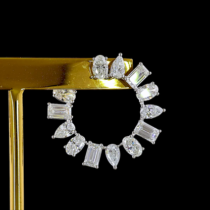 5.68 CTTW MIX Lab Grown Diamond Crawler Earring (E Color and VS1 Clarity)