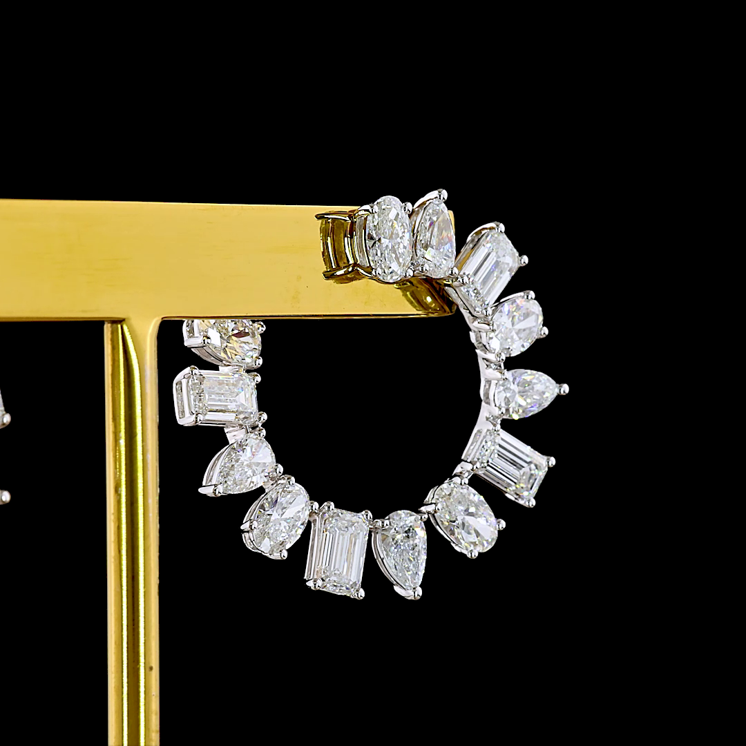 5.68 CTTW MIX Lab Grown Diamond Crawler Earring (E Color and VS1 Clarity)