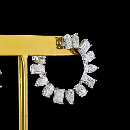 5.68 CTTW MIX Lab Grown Diamond Crawler Earring (E Color and VS1 Clarity)