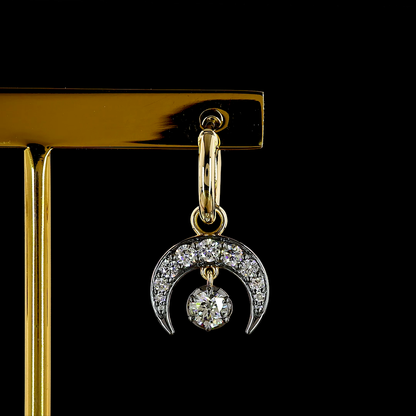 1.05 CTTW Round Lab Grown Diamond Hanging Earring Size 23 (E Color and VS1 Clarity)