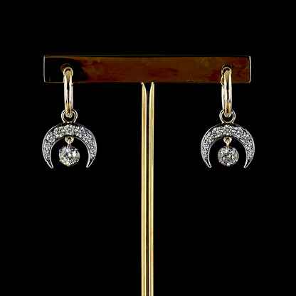 0.99 CTTW Round Lab Diamond Hanging Earring (E Color and VS1 Clarity)