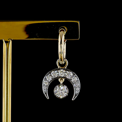 0.99 CTTW Round Lab Diamond Hanging Earring (E Color and VS1 Clarity)