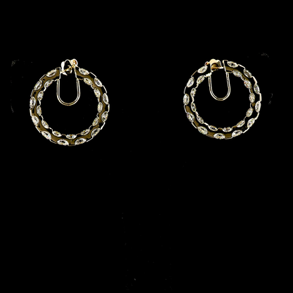 11.66 CTTW Round Lab Diamond Huggies Earring (E Color and VS1 Clarity)