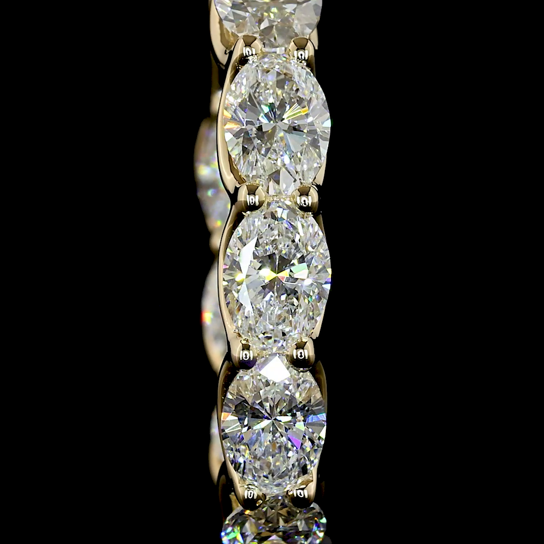 2.94 CTTW Oval Lab Grown Diamond Huggies Earring 20.62mm (E Color and VS1 Clarity)