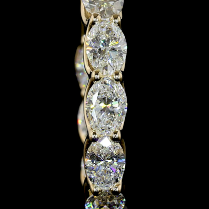 2.94 CTTW Oval Lab Grown Diamond Huggies Earring 20.62mm (E Color and VS1 Clarity)