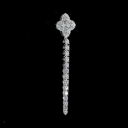 1.61 CTTW Round Lab Diamond Hanging Earring (E Color and VS1 Clarity)