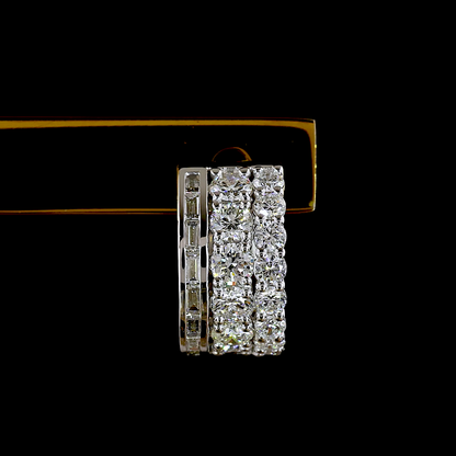 1.83 CTTW Bag Lab Grown Diamond Huggies Earring 12.8mm (E Color and VS1 Clarity)