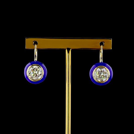 5.00 CTTW Round Lab Grown Diamond Hanging Earring (F/E Color and VS1/VVS2 Clarity)