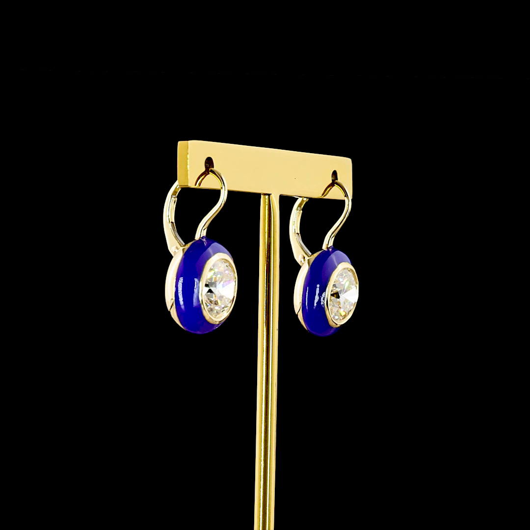 5.00 CTTW Round Lab Grown Diamond Hanging Earring (F/E Color and VS1 Clarity)