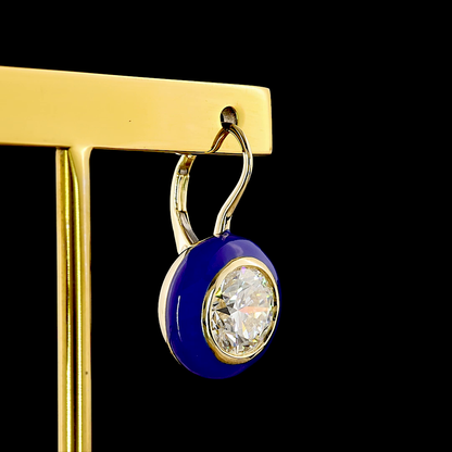 5.00 CTTW Round Lab Grown Diamond Hanging Earring (F/E Color and VS1 Clarity)