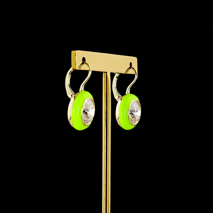 5.05 CTTW Round Lab Grown Diamond Hanging Earring (F Color and VS1 Clarity)