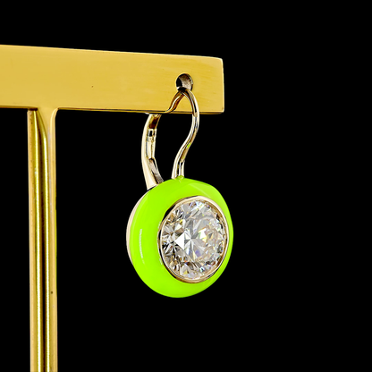 5.05 CTTW Round Lab Grown Diamond Hanging Earring (F Color and VS1 Clarity)