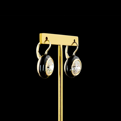 8.05 CTTW Round Lab Grown Diamond Hanging Earring (F Color and VS1 Clarity)