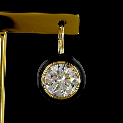 10.08 CTTW Round Lab Diamond Hanging Earring (F Color and VVS2 Clarity)