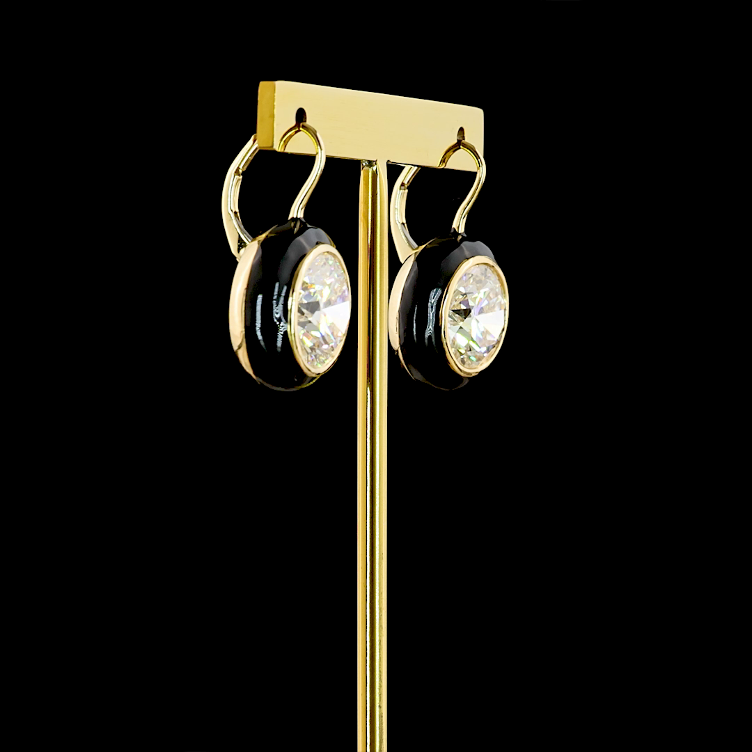 10.08 CTTW Round Lab Diamond Hanging Earring (F Color and VVS2 Clarity)